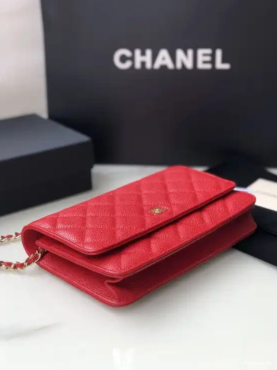 Firstbag Ru GOLD CHAIN WALLET CHANEL HARDWARE WITH CAVIAR 0609